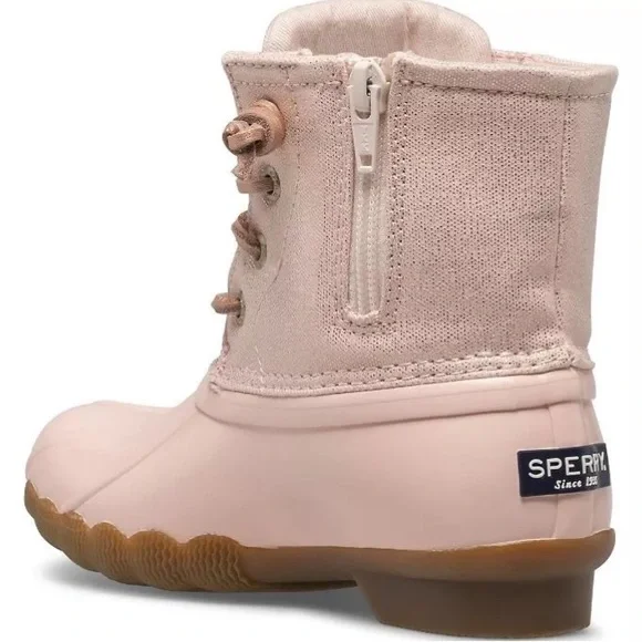 Sperry Kids Pink Duck Boots - Picture 2 of 12